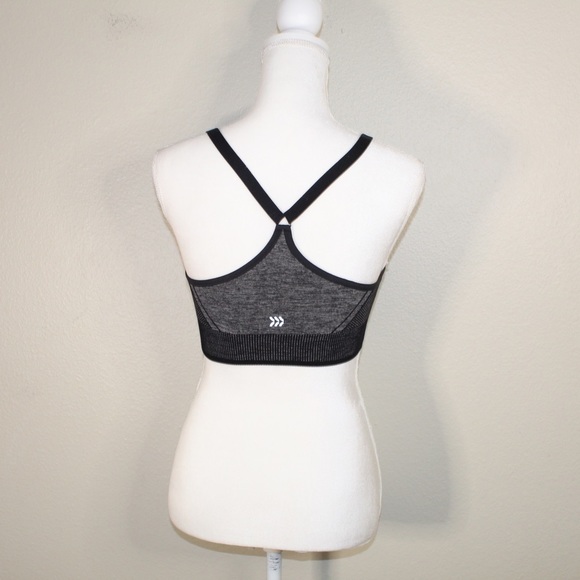 All In Motion Dark Grey and Black Racerback Sports Bra - Size Medium - Picture 5 of 6